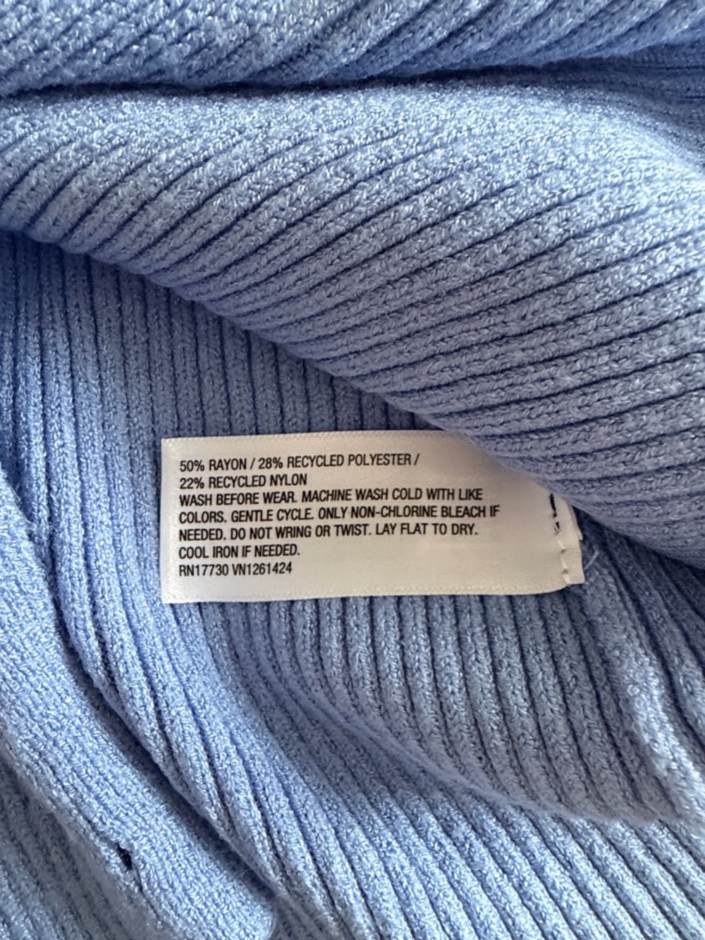 art class Light Blue Ribbed V-Neck Button Cardigan - Picture 6 of 6